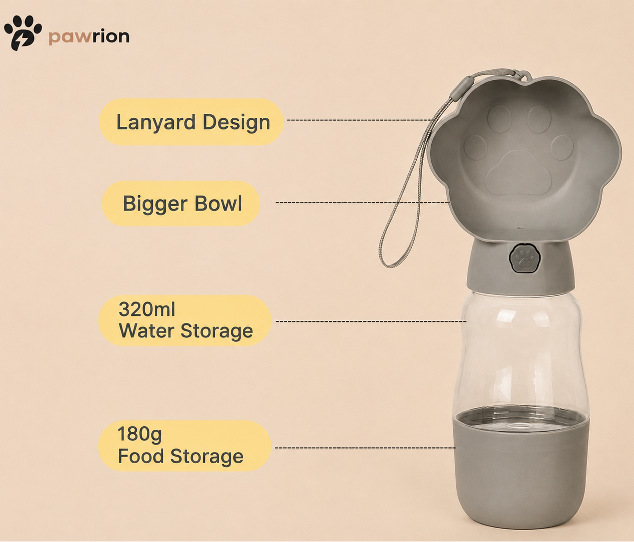 Drinking Bottle Food and Water Container