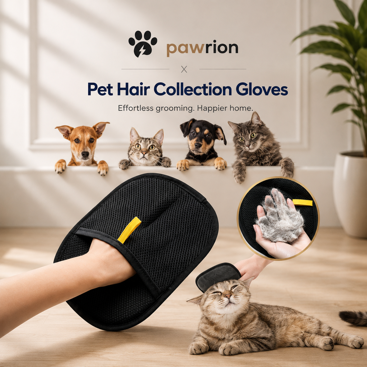 Pet Hair Cleaning Gloves