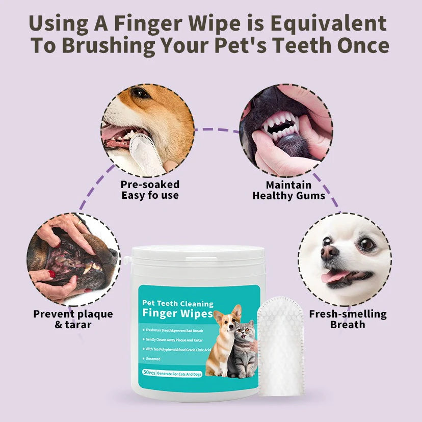 Pet finger toothbrush