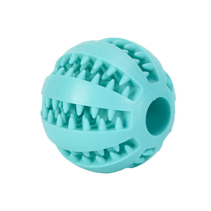 BounceBite durable blue dog chew toy, made of non-toxic rubber for safe chewing, perfect for active play and keeping dogs entertained.