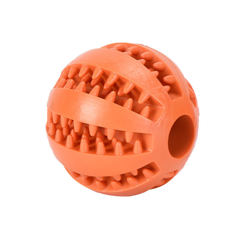 BounceBite durable orange dog chew toy, great for solo and interactive play, designed to enhance dog’s physical and mental health.