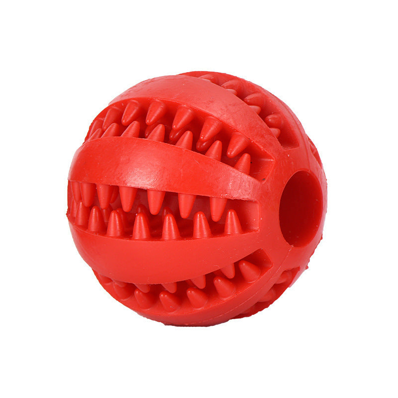 BounceBite durable red dog chew toy, ideal for interactive fetch and solo play, promoting active and healthy chewing habits for dogs.