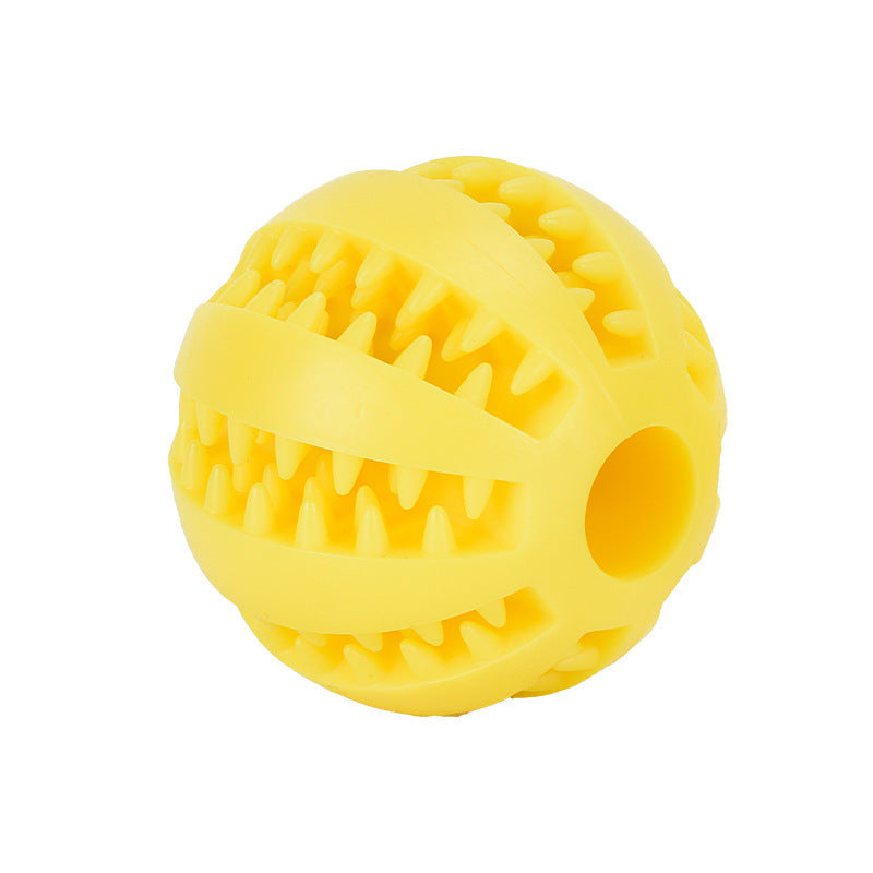 BounceBite durable yellow dog chew toy, designed for active dogs, great for promoting healthy chewing and interactive play sessions.